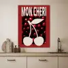 Kersen - Illustratie - Rood KitchenYeah - Keuken - Canvas middel -sfeer2