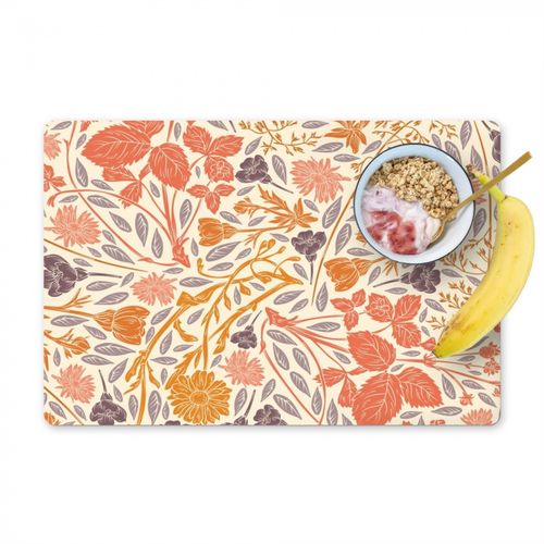 Placemat vinyl - Herfstgloed Botanisch