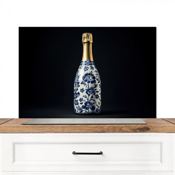 Spatscherm Aluminium - Champagne - Bloemen - Goud - Chique