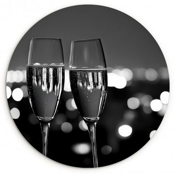Muurcirkel - Bubbels - Proosten - Champagneglazen - Stadslichten