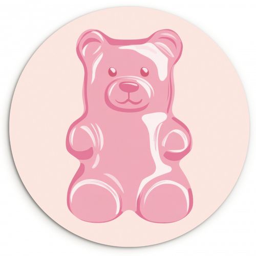 Muurcirkel - Beer - Roze - Snoep