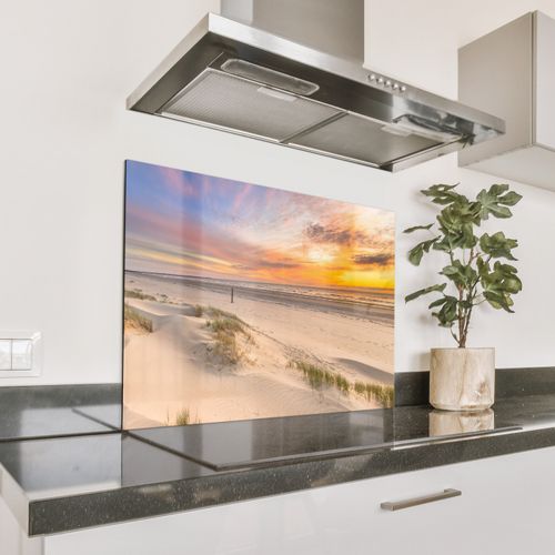 Spatscherm Aluminium - Avondgloed over Duin en Zee