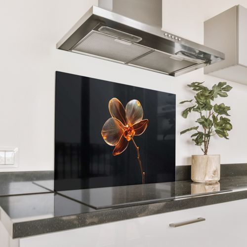 Spatscherm Aluminium - Orchidee - Doorzichtig - Bloem