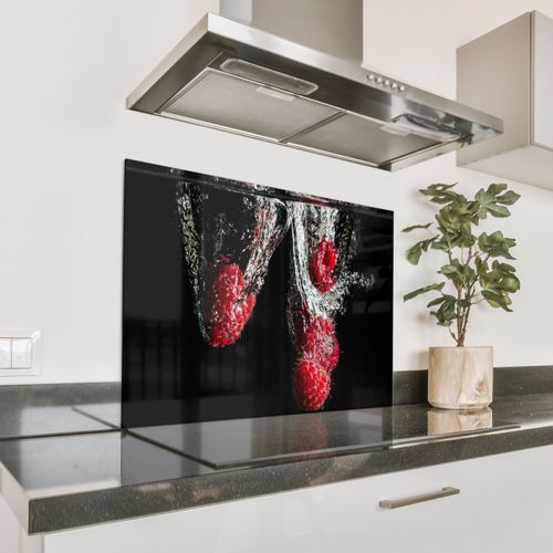 Spatscherm Aluminium - Rode Frambozen Plons