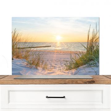 Spatscherm Aluminium - Zonsondergang aan de Kustlijn