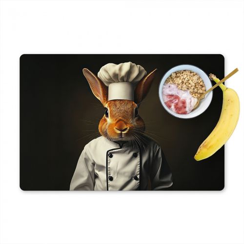 Placemat vinyl - Konijn - Kok - Dier