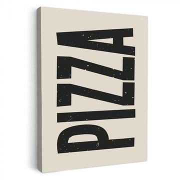 Canvas schilderij - Pizza - Decoratie - Japandi - Vintage