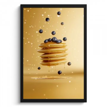 Poster met lijst - Pannenkoeken - Eten - Honing - Geel