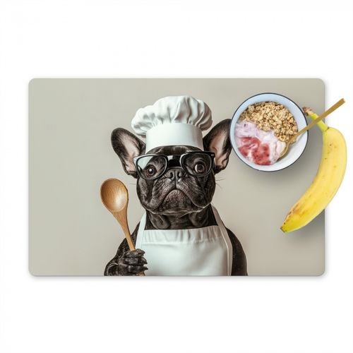Placemat vinyl - Bril - Hond - Kok