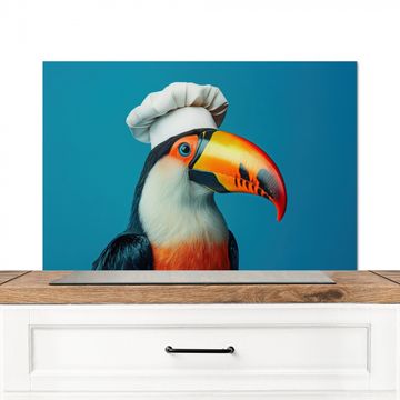 Spatscherm Aluminium - Toekan - Papegaai - Vogel - Koksmuts