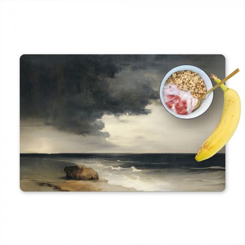 Placemat vinyl - Kust - Golven - Rots - Storm