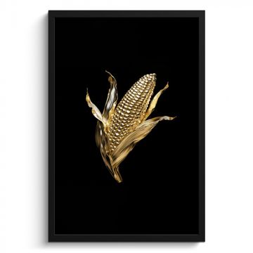 Poster met lijst - Mais - Eten - Goud - Zwart
