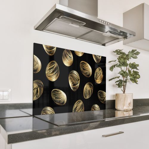 Spatscherm Aluminium - Eieren - Goud - Patroon