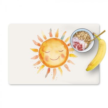 Placemat vinyl - Zon - Watercolor - Geel