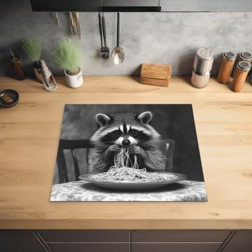 Wasbeer - Cute - Pasta - Tafelkleed - Zwart - Wit