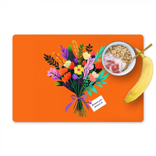 Placemat vinyl - Kaartje - Boeket - Bloemen