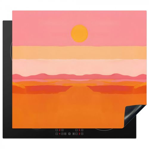 Inductie beschermer - Zon - Abstract - Landschap - Oranje