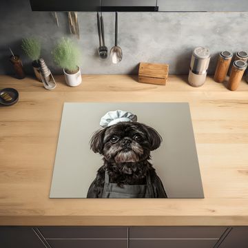 Kokskleding - Zwart - Hondje