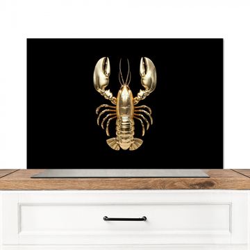 Spatscherm Aluminium - Kreeft - Goud - Textuur - Zwart
