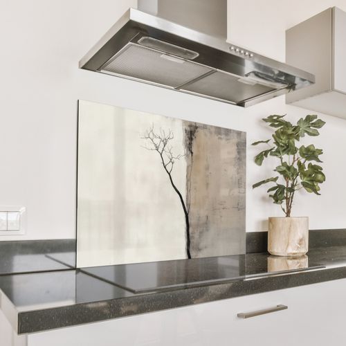 Spatscherm Aluminium - Wabi sabi - Plant - Beige