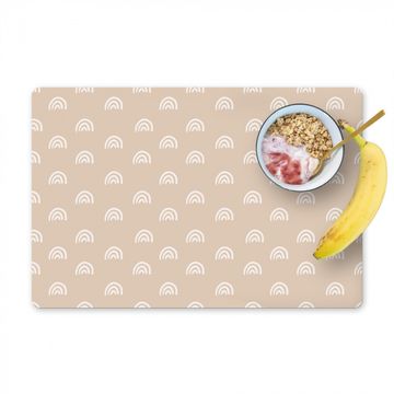 Placemat vinyl - Minimalistische Regenboogsymmetrie