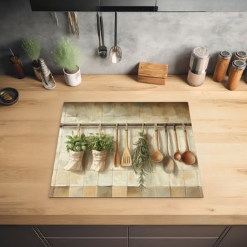 Inductie beschermer - Hout - Keukengerei - Stilleven - Tegels