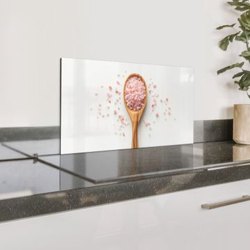 Spatscherm Aluminium - Lepel - Zout - Roze