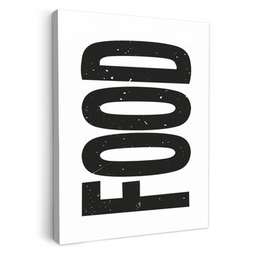Canvas schilderij - Food - Zwart - Wit - Decoratie