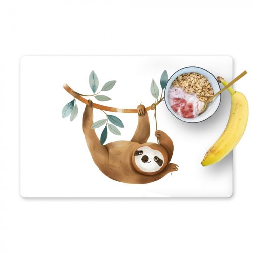 Placemat vinyl - Luiaard - Dier - Jungle dieren