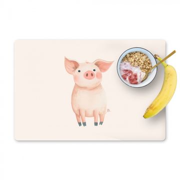 Placemat vinyl - Varken - Roze - Dier - Pastel kleuren