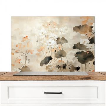 Spatscherm Aluminium - Bloemen - Japandi - Wabi sabi