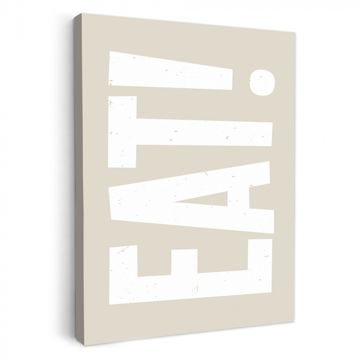 Canvas schilderij - Eten - Decoratie - Beige - Wit