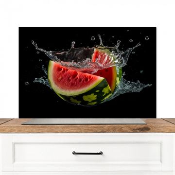 Spatscherm Aluminium - Watermeloen - Zwart - Water - Fruit - Meloen