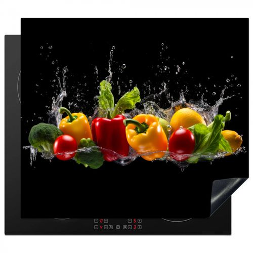 Inductie beschermer - Paprika - Water - Groente - Zwart