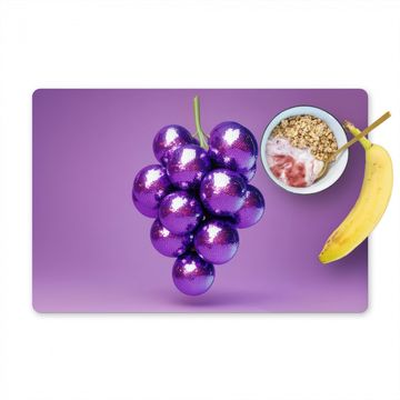 Placemat vinyl - Druif - Disco - Glitter - Paars