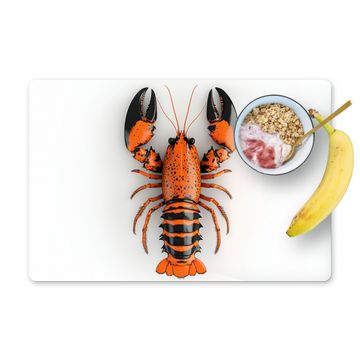 Placemat vinyl - Kreeft - Zwart - Oranje - Wit - Uniek
