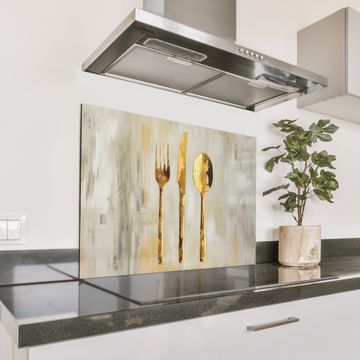 Spatscherm Aluminium - Verf - Goud - Bestek