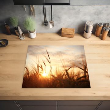 Inductie beschermer - Zonsondergang door het Koren