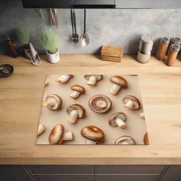 Inductie beschermer - Kastanje Champignons - Beige