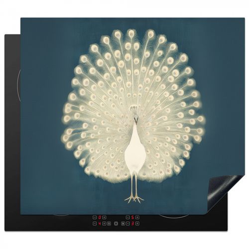 Inductie beschermer - Vogel - Blauw - Vintage