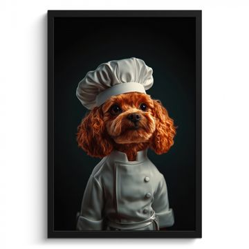 Poster met lijst - Bruin - Kok - Hondje
