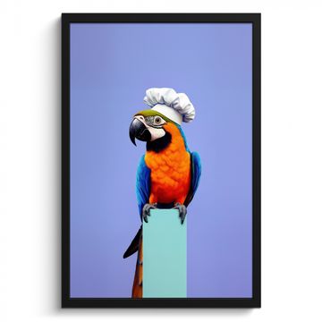 Poster met lijst - Papegaai - Koksmuts - Vogel - Leuk