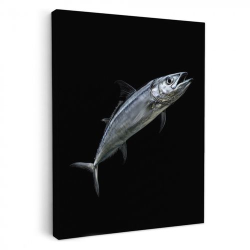 Canvas schilderij - Makreel - Vis - Zwart