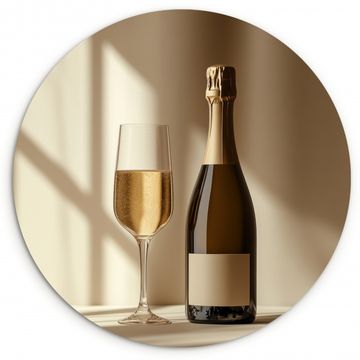 Muurcirkel - Champagne - Beige - Schaduw - Bubbels