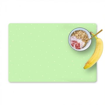 Placemat vinyl - Groen - Pastel - Stippen