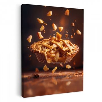 Canvas schilderij - Appel - Taart - Warm - Eten