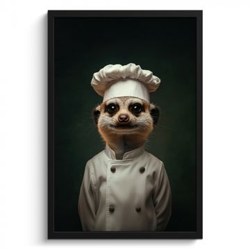 Poster met lijst - Dier - Kok - Stokstaartje
