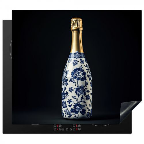 Inductie beschermer - Champagne - Bloemen - Goud - Chique
