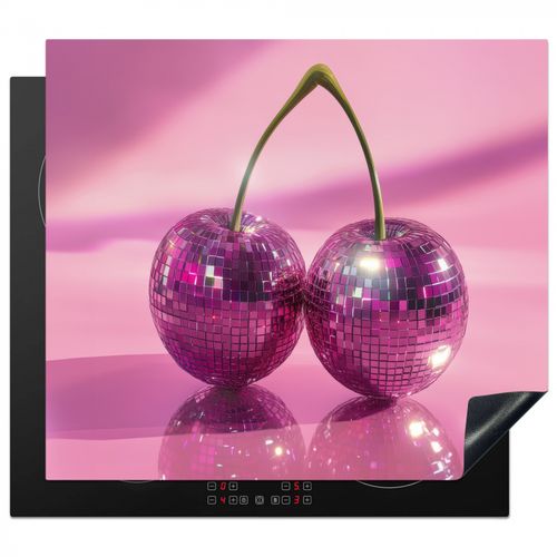 Inductie beschermer - Glitter - Discobol - Roze - Kersen