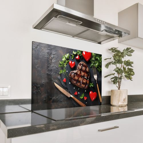 Spatscherm Aluminium - Steak - Hart - Bestek